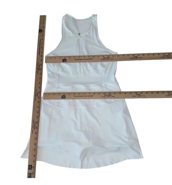 Lululemon Perf-ect Your Pace Dress White Size 8 Dress Skort Pickleball Tennis - Image 16