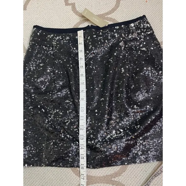 J. Crew sequin classic mini pleated front pockets skirt, size 4, 28623,MSRP $138 - Image 5