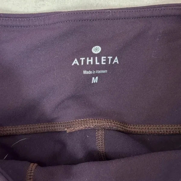 Athleta Purple‎ Women’s Athletic Yoga Running Full length Leggings Size M - Image 4