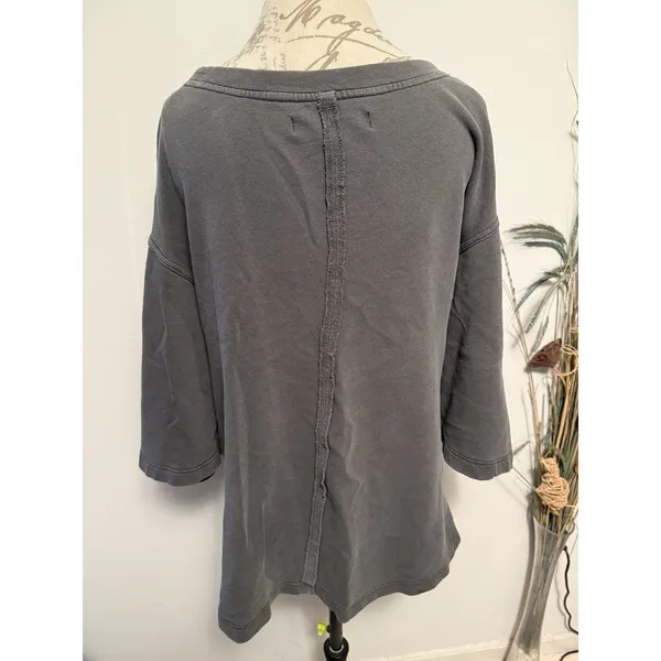 Free People Beach Venice Crewneck Tee In Black Sz‎ XS With Pockets Dress - Image 2
