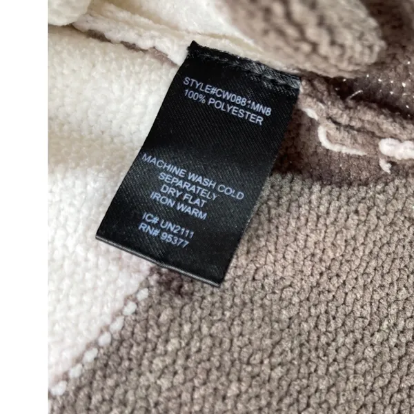 Sanctuary Womens Striped Mock Neck Cozy Warm Sweater Brown Cream Oversized L - Image 5