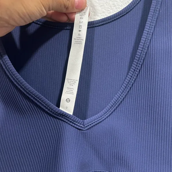 Lululemon Athletica Power Pivot Tank Night Sea Size 6 - Image 5