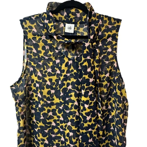 Cabi‎ By Anthropologie Flynn Floral Tie Top Size Large - Image 4
