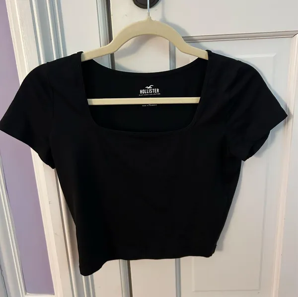 Black Hollister Square Neck Top - Image 2