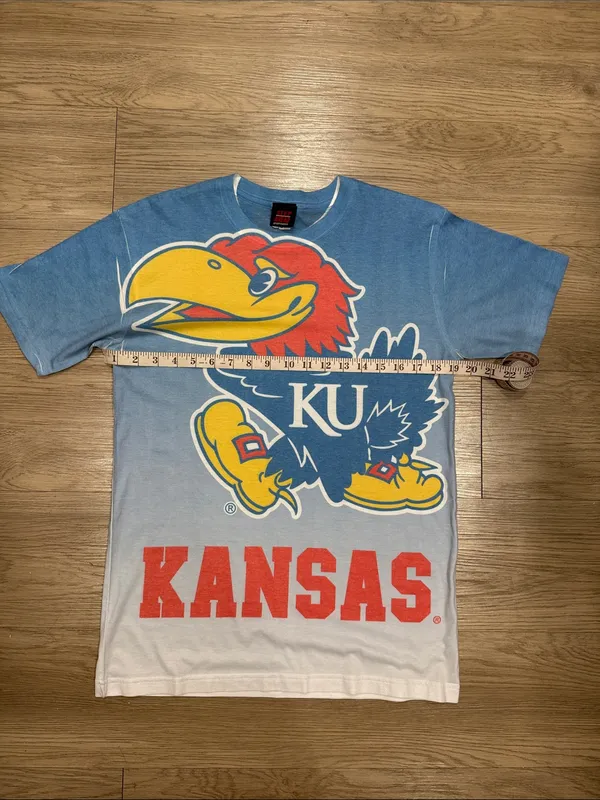 STEP AHEAD SPORTSWEAR Kansas Jayhawks Short Sleeve Tee Size Medium - Image 7