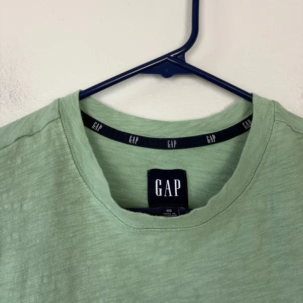 Gap T-Shirt Dress Green Crewneck Short Sleeve Tiered Skirt Side Pockets Size XS - Image 7