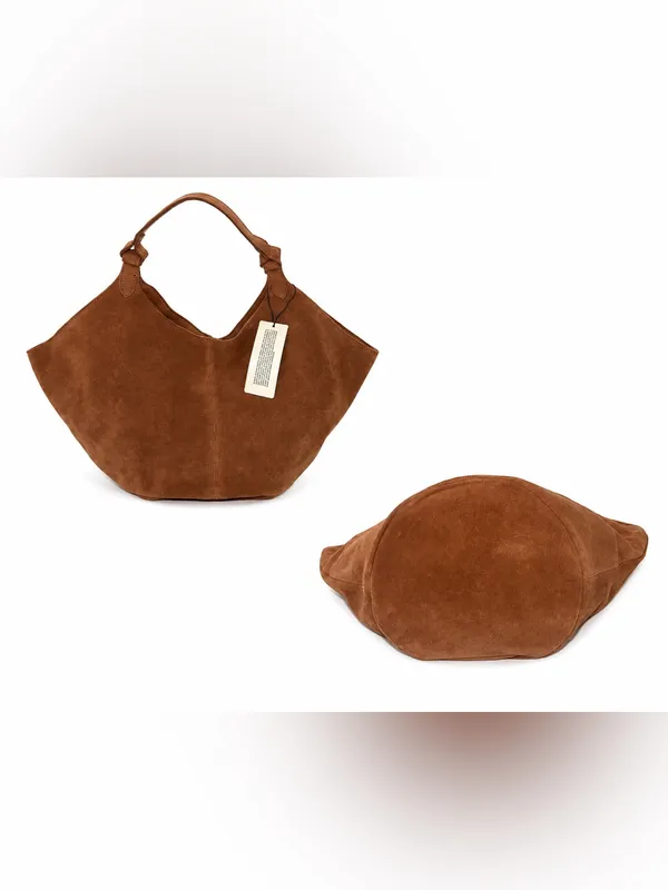 M.I.L.A. Emma Suede Bag in Brown Toffee - Image 5