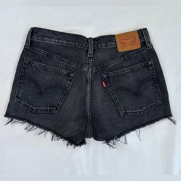 Levi's ® 501® Original Fit HR Denim Shorts - Faded Black - 26W - Image 5