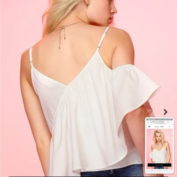 Line‎ & Dot Revolve Marlien Asymmetrical Top Size Small - Image 3