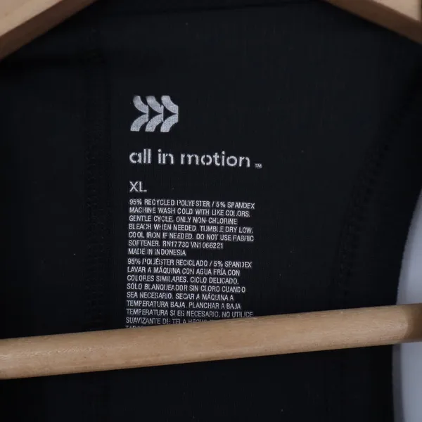 All In Motion Tank Top Womens XL Black High Neck Racerback Excellent - Image 3