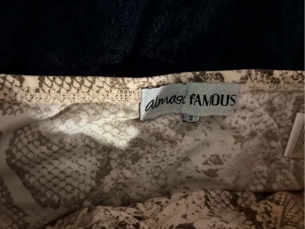 Almost Famous Beige and Brown Snake-Print Reptile Hide - Image 3