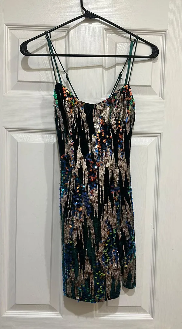 Hello Molly Dress EMERALD HILLS DRESS GREEN SEQUINS - Image 6