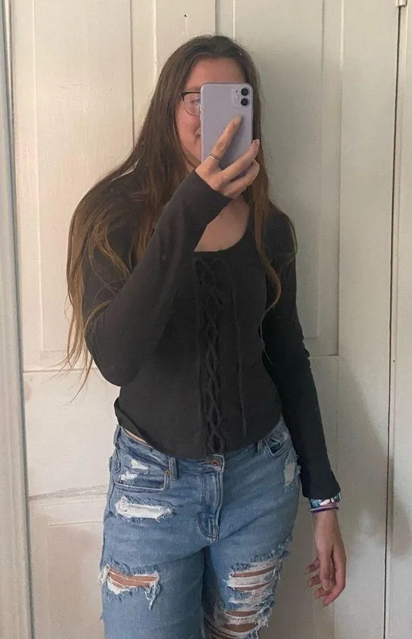 Aeropostale Gray Long sleeve shirt - Image 2