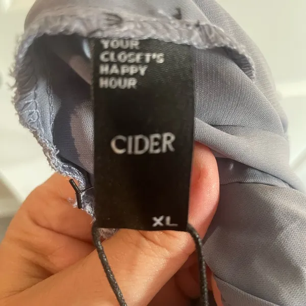NWT Cider Petrol blue cowl neck wide leg jumpsuit from size XL - Image 8