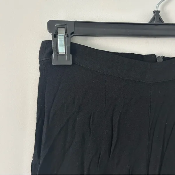 Reformation Black High Rise Viscose Wide Leg Minimalist Boho Trouser Pants 2 - Image 3