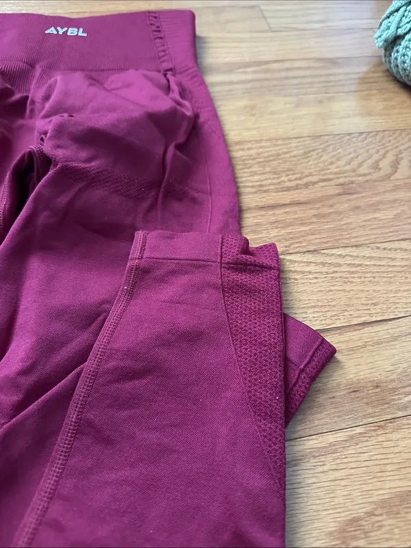 AYBL Burgundy  Active Leggings - Image 3