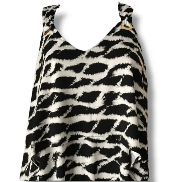 Rafaella Womens Dress Size S Black White Tie‎ Dye Flounce Deep V Neck Maxi - Image 10