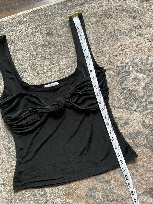 Revolve Lovers + Friends Black Sheer Knit Tank Going Out Top Small - Image 10