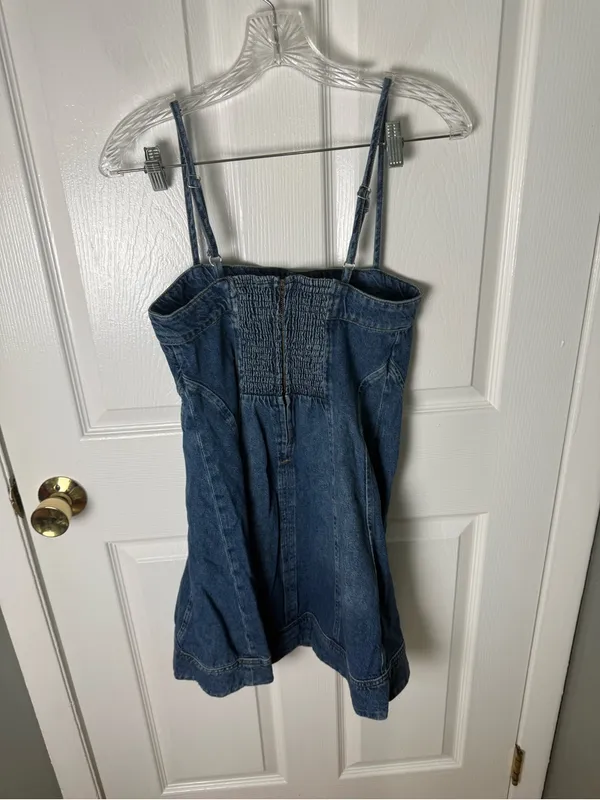 Reformation Elma Denim Mini Dress 6 - Image 4