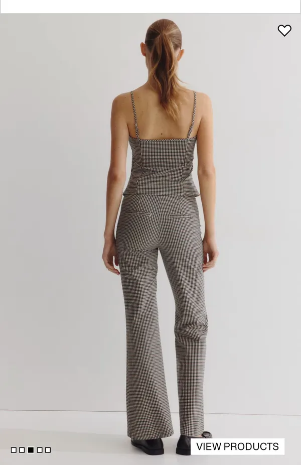 H&M Plaid Flare Pants - Image 2