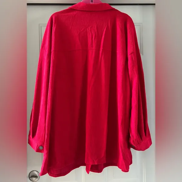 SheIn Curve | ladies plus size corduroy shacket. Size: 4XL - Image 2