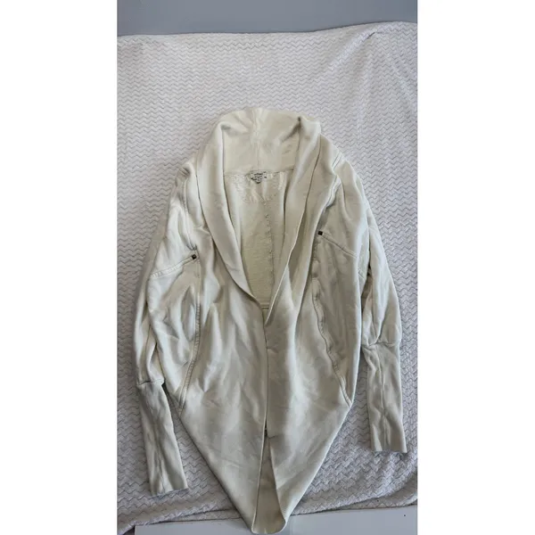 Wilfred Aritzia Cream Shawl Collar Cocoon Cardigan Sweater Medium MWC25 - Image 2