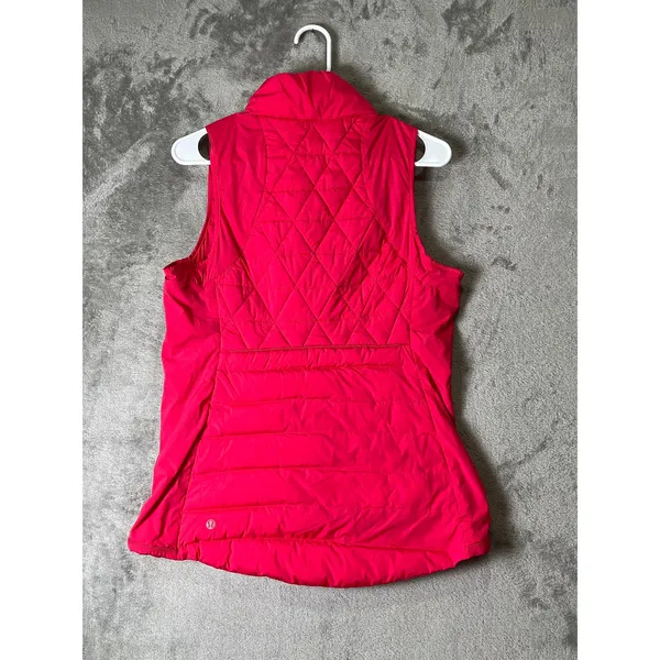 Lululemon Fluffed Up Goose Down Quilted Puffer Vest Running Vest Hot Pink S 10 - Image 3