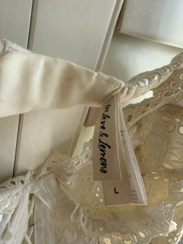 For Love & Lemons Cream Eyelet Lace Mini Dress sz L - Image 5