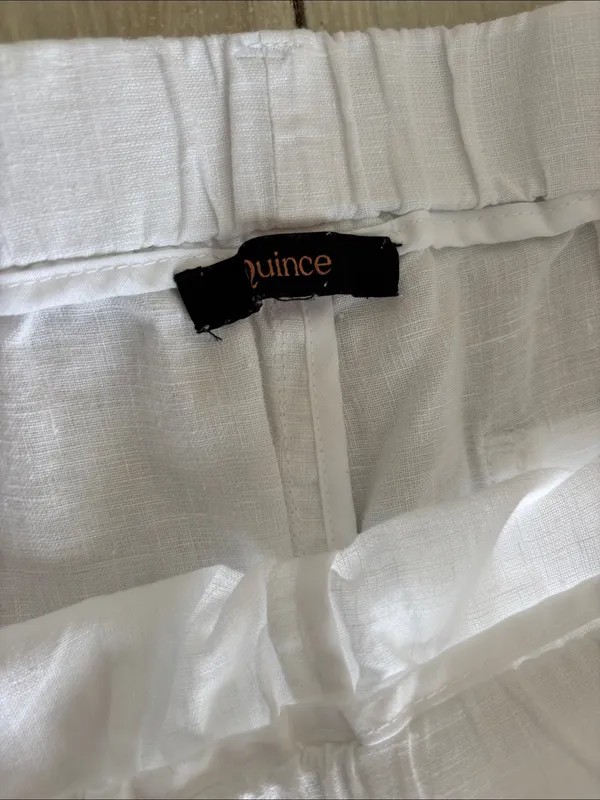 Quince 100% European Linen Pants White Large - Image 2