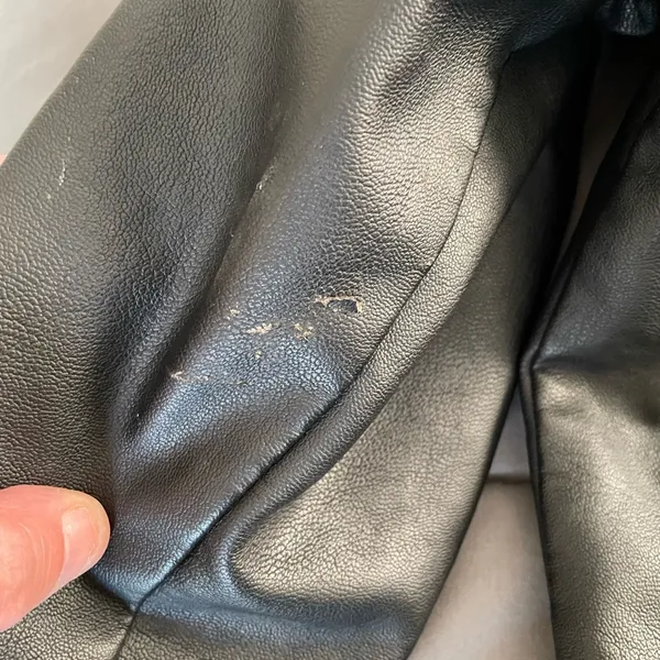 DISTORTION Black Leather Jacket — Small - Image 7