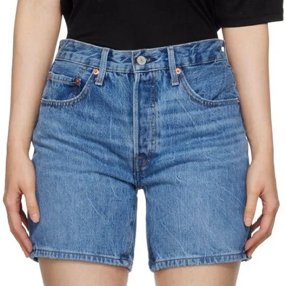 Levi’s Plus Size 501 Mid Thigh Shorts Pleased To Meet You size 32 858330056 - Image 15