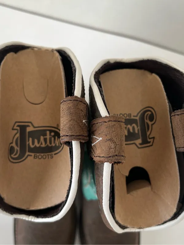 Justin Gypsy Raya turquoise cowgirl boots square toe NEW 6.5 READ Description - Image 9