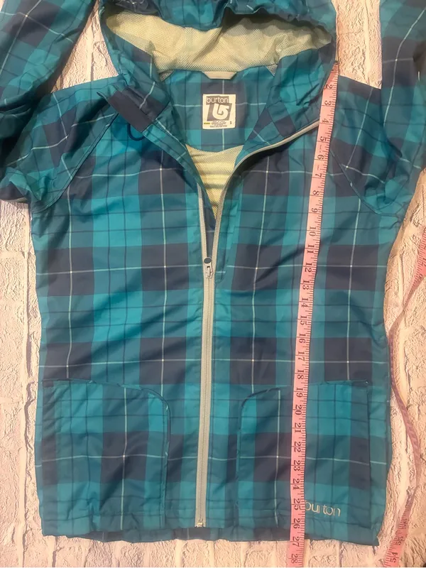 Burton Teal and Navy Plaid Shell‎ Jacket - Image 9