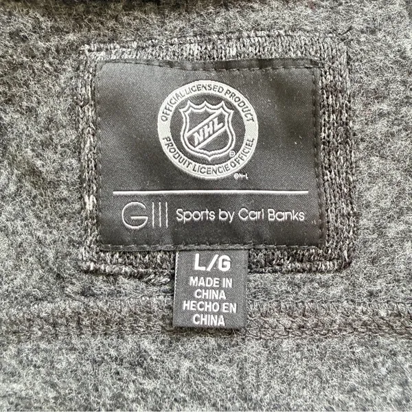 G-III Boston Bruins NHL Hockey Gray Marled Full Zip Jacket Sweatshirt size L - Image 3