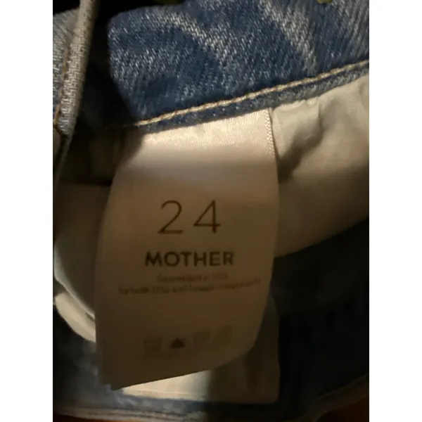 Mother The Hustler Ankle‎ Fray High Rise Flare Jeans Light Blue WashSz 24 - Image 10
