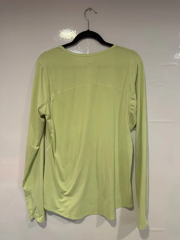 Athleta Green Crewneck Long Sleeve Thumb Hole‎ Activewear Top Womens XL - Image 4