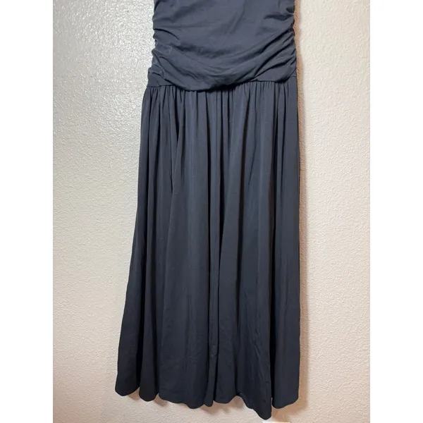 Abercrombie & Fitch Off Shoulder Ruched Maxi Dress‎ Black MP - Image 8