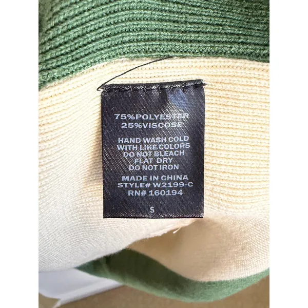 As Revival Green Striped Quarter Zip Women's sweater size small - Image 4