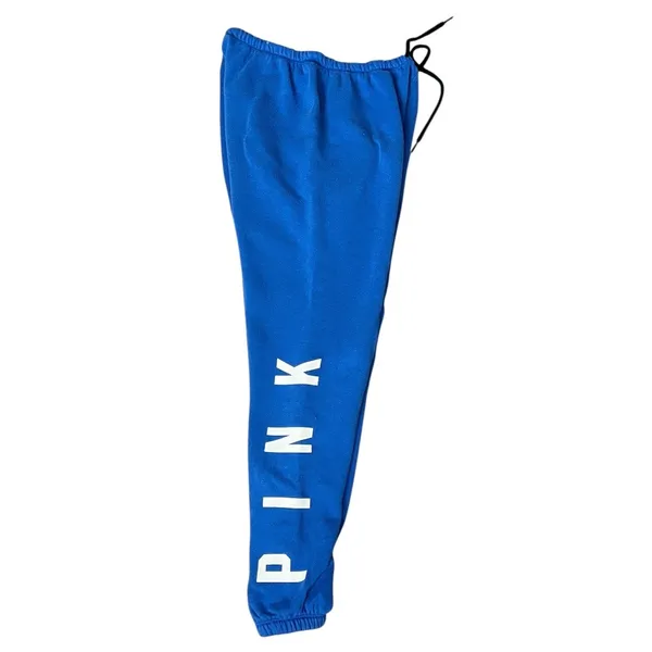 PINK Victoria’s Secret blue lace up joggers sweatpants Y2K Xs loungewear - Image 2