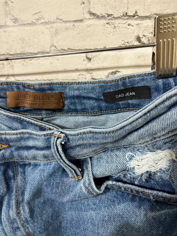 Judy Blue Distressed Dad Jeans - Image 5