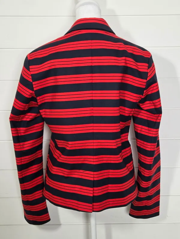 GAP The Academy Red and Black Striped Blazer size 8 - Image 3