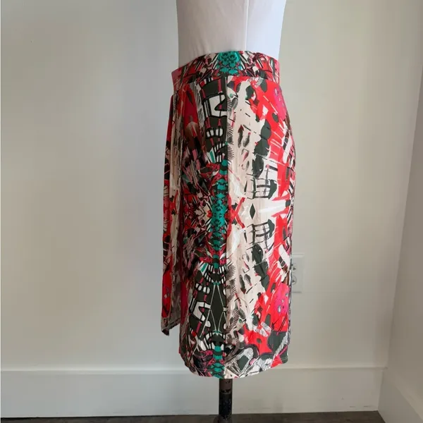 Anthropologie Maeve Ligeia Faux Wrap Mini Skirt Tribal Print Small - Image 6
