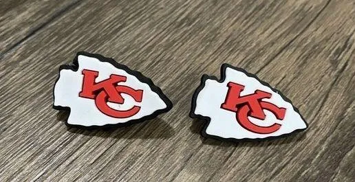 Kansas City Chiefs Football Team Charm For Crocs Shoe Charms Bracelet - 2 Pieces - Image 2