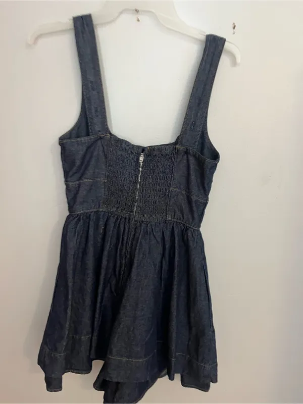 Altar'd State Dark Blue Denim Tank Dress - Image 2