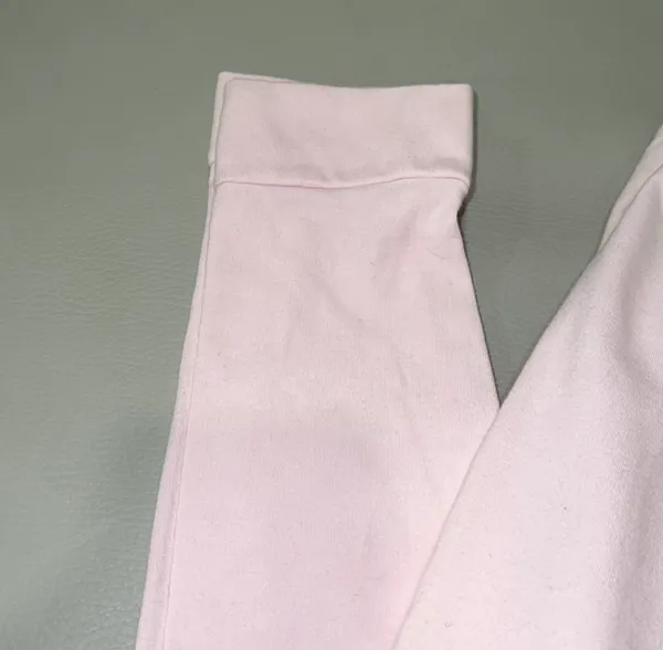 Vintage Carushka Bodywear Pastel Pink Low-Mid Rise Tights/ Leggings Cuffed - Image 4