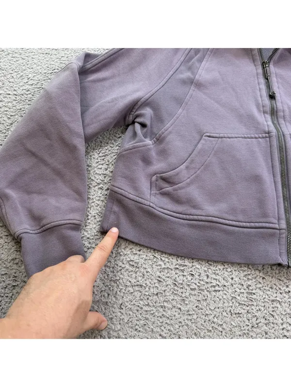 Lululemon Scuba Oversized Half Zip Hoodie XS/S Purple Cropped Yoga Running Gym - Image 8