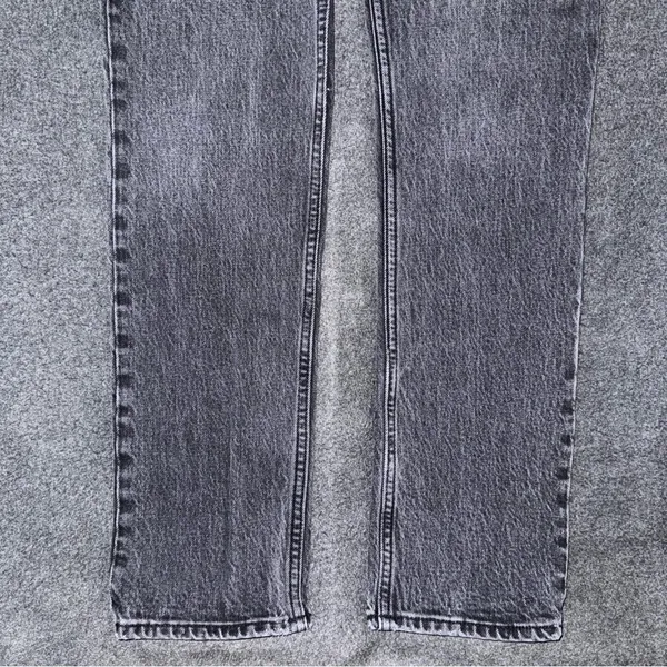 Abercrombie & Fitch Straight Leg Mid Rise Curve Love Black Jeans Sz 25 / 0 LONG - Image 6