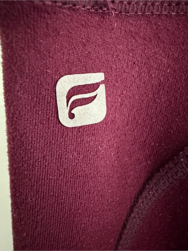 Fabletics Burgundy High Rise Full Length Leggings Zip Pocket Women’s XS - Image 3