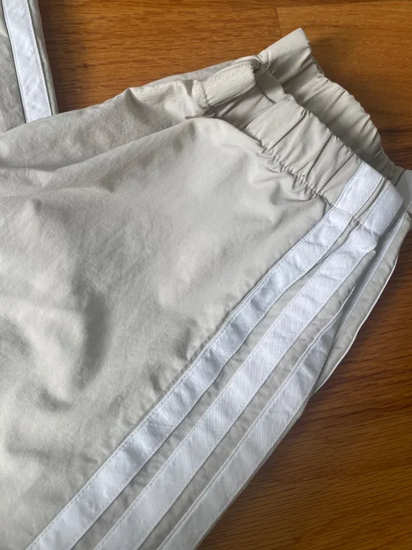 Adidas Parachute Jogger Pants 4 Stripe Beige XL Women’s NWOT - Image 4