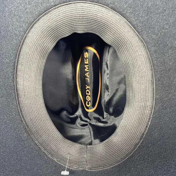 Cody James Black Wool Felt Cowboy Hat Gold Silver Metallic Band Western - Image 5
